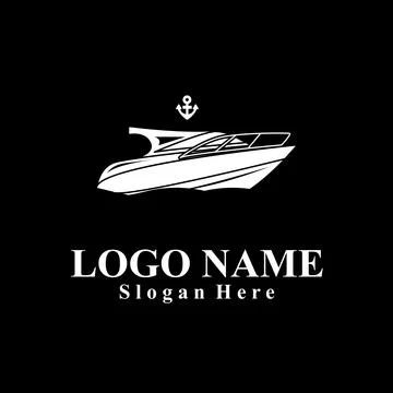 Ship-themed vector logo suitable for marine companies Illustrazione stock