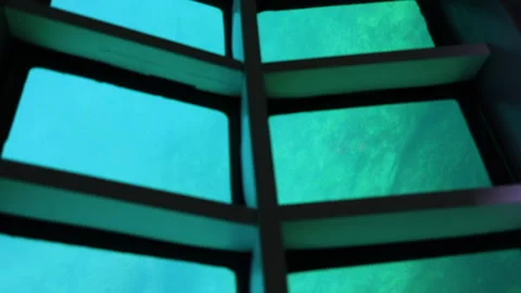 A ship with a transparent bottom. Bathyscaphe Stock Footage 157222756