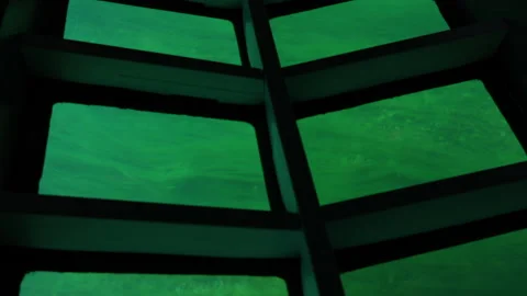A ship with a transparent bottom. Bathyscaphe Stock Footage 157233343
