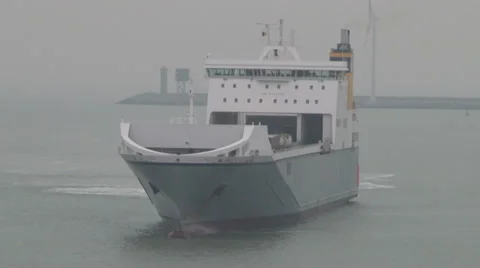Ship Turning Video stock 32212334