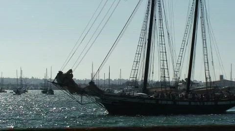 Ship turning HD Stock Footage 478397