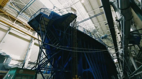 Ship is under construction at a dock Stock-Footage 58286740