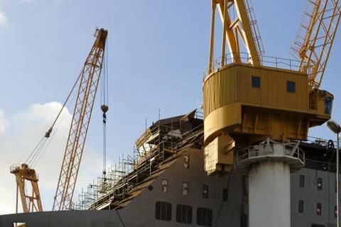 Ship under construction Foto stock