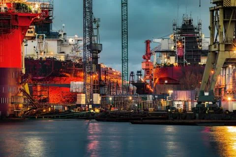 Ship under construction Stock Photos