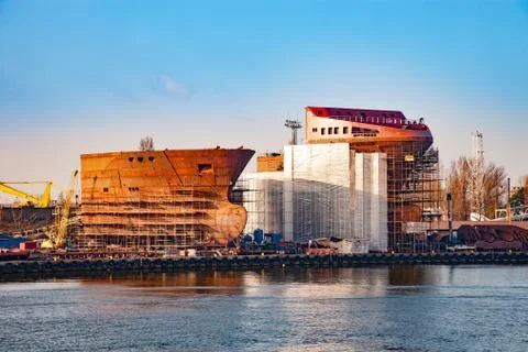 Ship under construction Stock Photos
