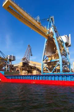 Ship under loading Stock Photos