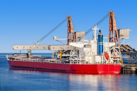 Ship under loading Stock Photos