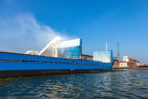 Ship under loading Stock Photos