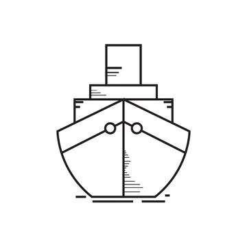 Ship vector design colorful, the design can be used for logo, ide, web, colle Stock Illustration
