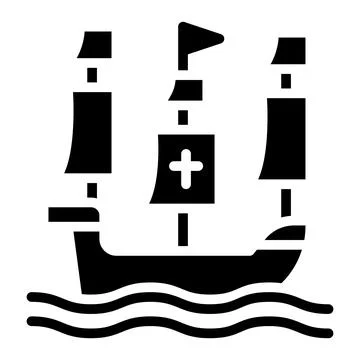 Ship Vector Icon Design Illustration Stock Illustration
