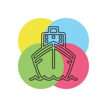 Ship vector icon Stock Illustration