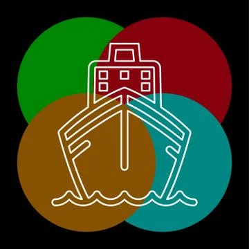 Ship vector icon Stock Illustration