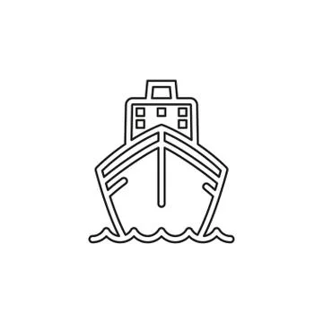 Ship vector icon Stock Illustration