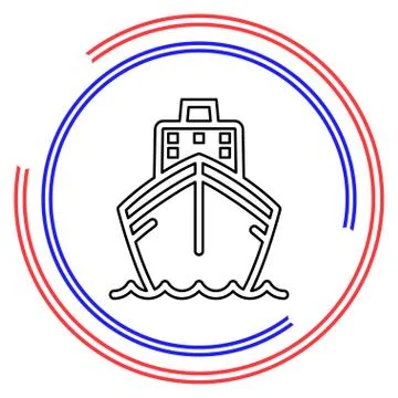 Ship vector icon Stock Illustration