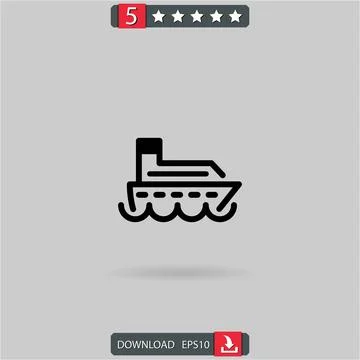 Ship vector icon Stock Illustration