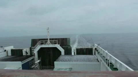 Ship / Vessel wakes Stock Footage 20434951