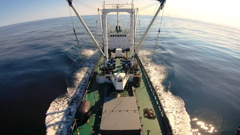 Ship view from the mast Stock-Footage 107984618