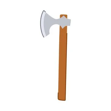 Ship viking axe cartoon vector illustration Stock Illustration