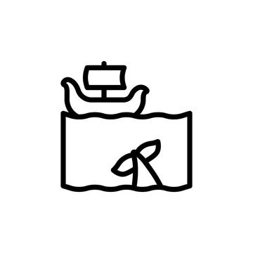 Ship, Viking, ocean icon. Simple line, outline vector elements of saving marine Stock Illustration