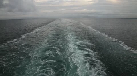 Ship wake Stock Footage 12240310