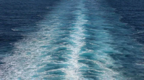 Ship wake Pacific ocean P HD 4412 Video stock 569847