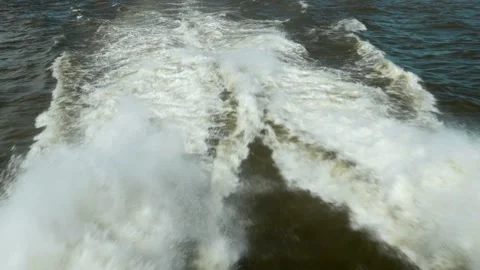Ship wake in slow motion Stock Footage 231897497