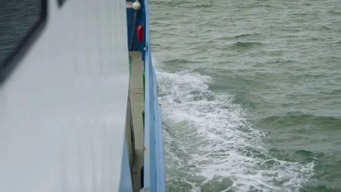 Ship wake from the wing side Stock-Footage 80486191