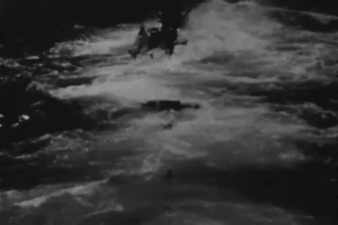 The ship was scuttled as per commander instruction for safety reasons - 1942 Stock Footage 102847085