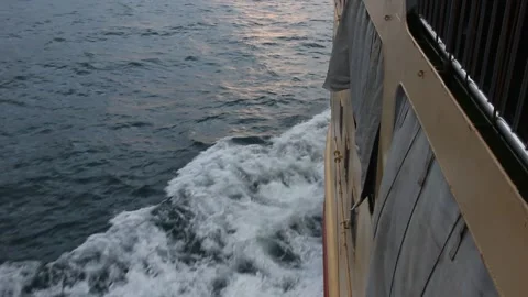 Ship Waves Stock Footage 185919300