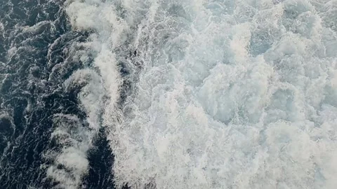 Ship Waves in Slow motion Video stock 233555898