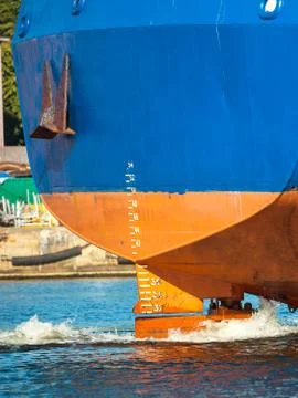 Ship on the way Stock Photos