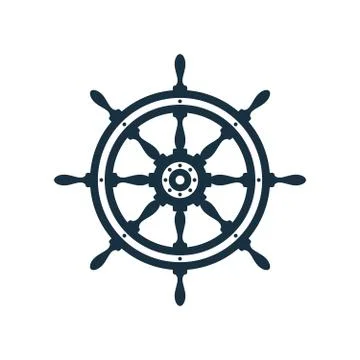 Ship wheel icon design Stock Illustration