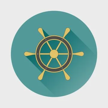 Ship wheel Icon. Stock Illustration