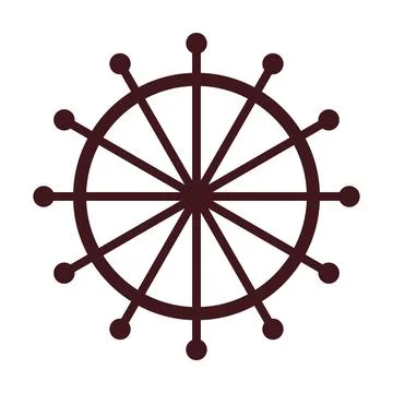 Ship Wheel Icon Stock Illustration