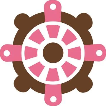 Ship wheel icon for website control navigation Stock Illustration