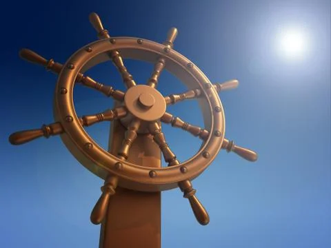 Ship wheel Stock Illustration