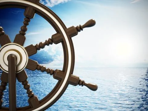 Ship wheel Stock Illustration
