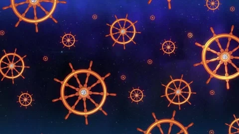 Ship Wheel Loop Background Stock-Footage 309842385