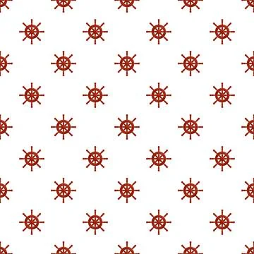 Ship wheel nautical pattern creating ocean background Stock Illustration