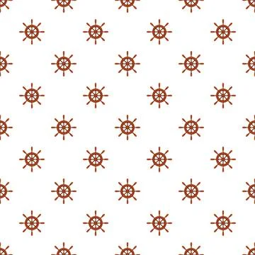 Ship wheel pattern creating a nautical marine background Stock Illustration