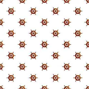 Ship wheel pattern for maritime background design Stock Illustration