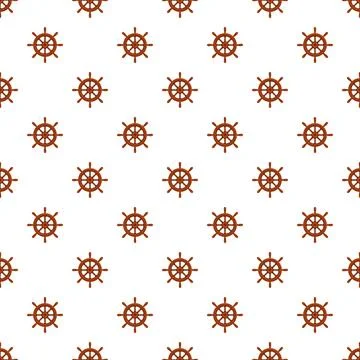 Ship wheel pattern for nautical background Ilustração Stock