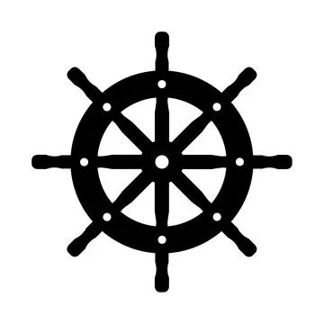 Ship Wheel vector design for metal wall art Stock Illustration