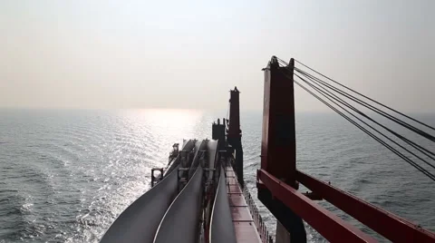 Ship with windmill blades Video stock 66419763