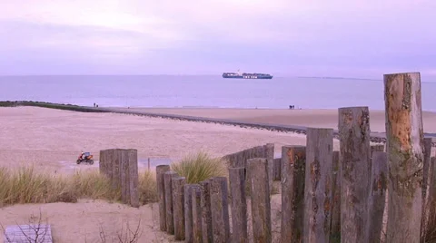 Ship on the winter sea. Stock Footage 35752168