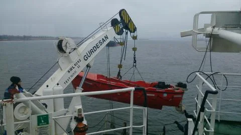 The ship work sea Stock Photos