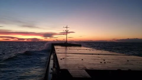 The ship work sea Stock Photos