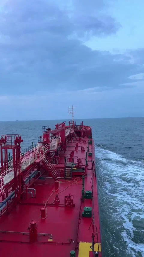 SHIP WORK WAVES JOURNEY Stock Footage 307364930