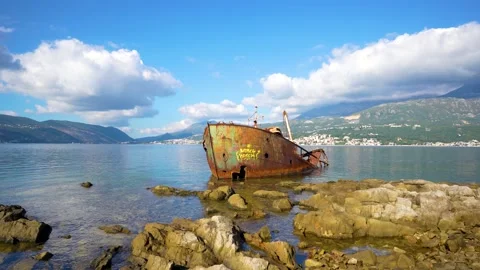 Ship Wreck 2 Stock Footage 221258718