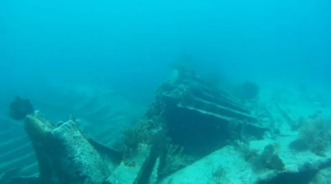 Ship Wreck Debirs Stock Footage 7903674